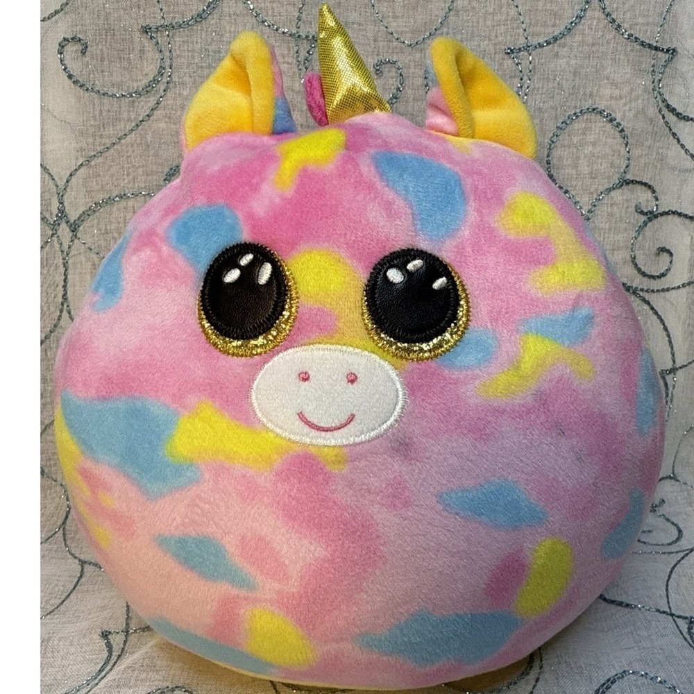 TY Squish-A-Boos Fantasia Unicorn 8" Plush Stuffed Animal Toy